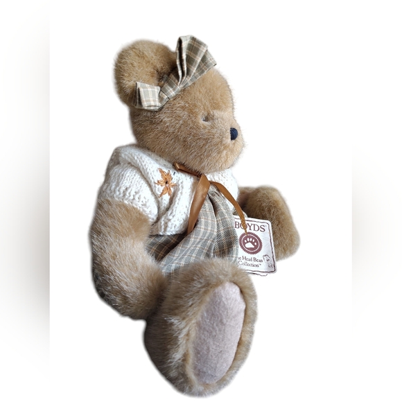 Boyds Bears Plaid Teddy Bear - Charlotte B. Beezley Vintage NWT - Picture 2 of 5